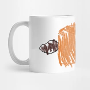 Crayon drawing of a mouse Mug